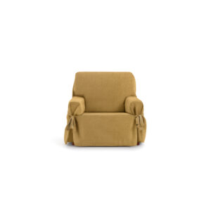 Funda de sillón con lazos amarillo 80 - 120 cm