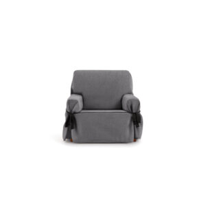 Funda de sillón con lazos gris oscuro 80 - 120 cm