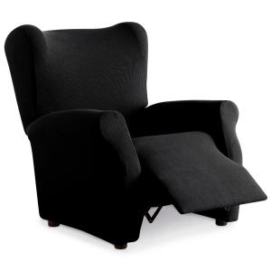 Funda de sillón relax elástica adaptable negro 70 - 110 cm