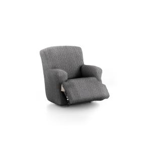 Funda de sillón relax XL elástica gris oscuro 60 - 110 cm