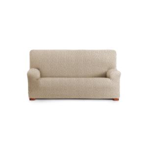 Funda de sofá 2 plazas elástica beige 140 - 200 cm