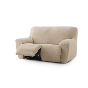 Funda de sofá 2 plazas relax elástica beige 150 - 200