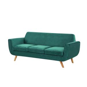 Funda de sofá 3 plazas de terciopelo verde