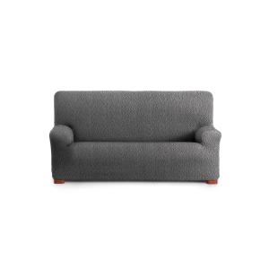 Funda de sofá 3 plazas elástica gris oscuro 180-260 cm