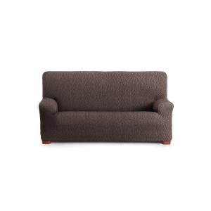Funda de sofá 3 plazas elástica marrón 180-260 cm