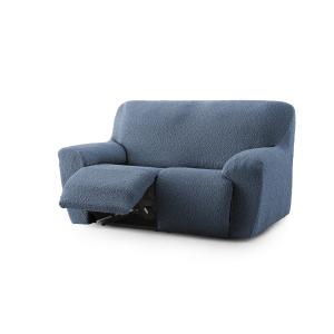 Funda de sofá 3 plazas relax elástica azul 200 - 260