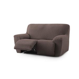 Funda de sofá 3 plazas relax elástica marrón 200 - 260