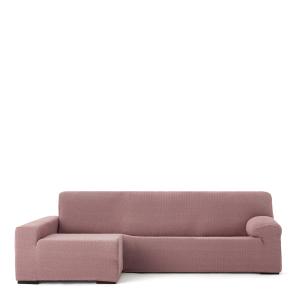 Funda de sofá chaise longue bielástica izquierda rosa 250 -…