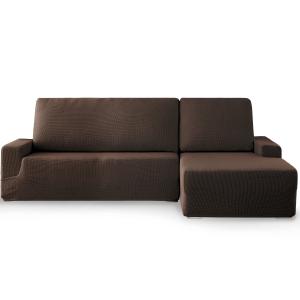 Funda de sofá chaise longue derecha (240-280) marrón