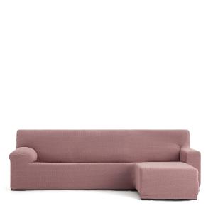 Funda de sofá chaise longue derecha b/c rosa 250 - 360 cm