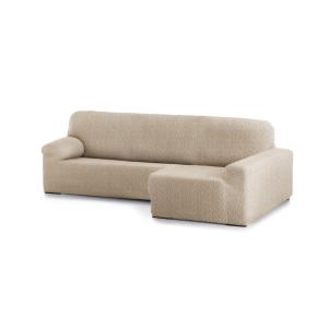Funda de sofá chaise longue elástica derecha beige 250 - 36…