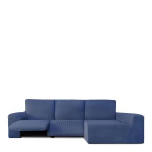 Funda de sofá chaise relax bielástica derecha azul 250 - 36…