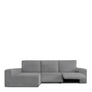Funda de sofá chaise relax bielástica izquierda gris 250 -…