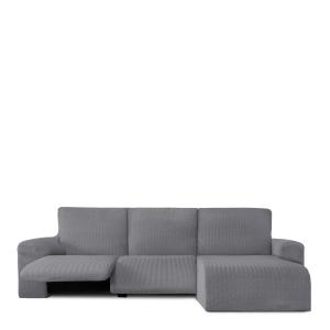 Funda de sofá chaise relax derecha brazo corto gris 250 - 3…