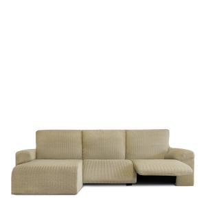 Funda de sofá chaise relax izquierda b/c beige 250 - 360 cm