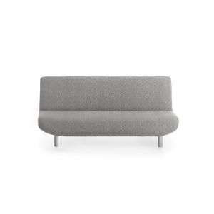 Funda de sofá click clack elástica gris claro 180 - 230 cm