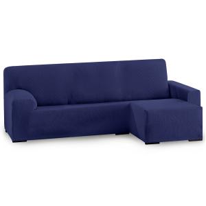 Funda de sofá elástica adaptable. Azul chaise longue corto…