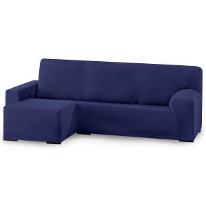 Funda de sofá elástica adaptable. Azul chaise longue corto…