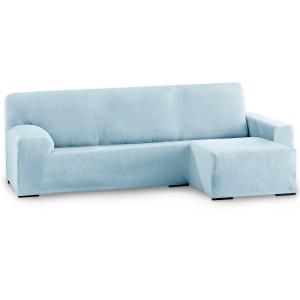 Funda de sofá elástica adaptable. Celeste chaise longue cor…