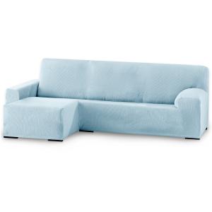 Funda de sofá elástica adaptable. Celeste chaiselongue cort…