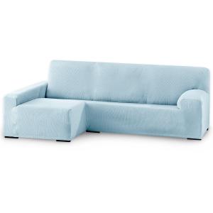 Funda de sofá elástica adaptable. Celeste chaiselongue larg…