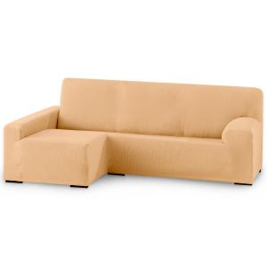 Funda de sofá elástica adaptable. Naranja chaiselongue larg…