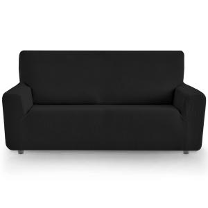 Funda de sofá elástica adaptable negro  240 - 270 cm