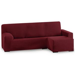Funda de sofá elástica adaptable. Rojo chaise longue corto…