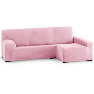 Funda de sofá elástica adaptable. Rosa chaise longue largo…