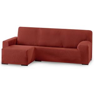 Funda de sofá elástica adaptable. Teja chaise longue corto…