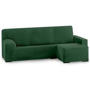 Funda de sofá elástica adaptable. Verde chaise longue corto…