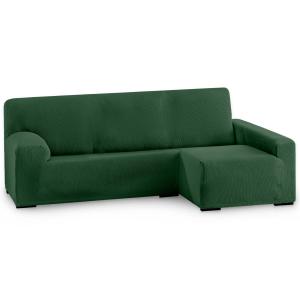 Funda de sofá elástica adaptable. Verde chaise longue largo…