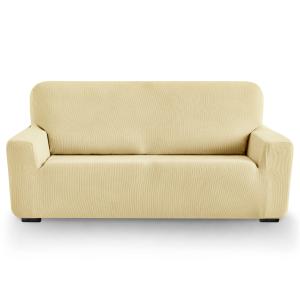 Funda de sofá elástica beige 180 - 240 cm