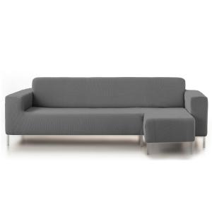 Funda de sofá elástica  gris chaiselongue largo derecha