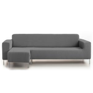 Funda de sofá elástica  gris chaiselongue largo izquierda