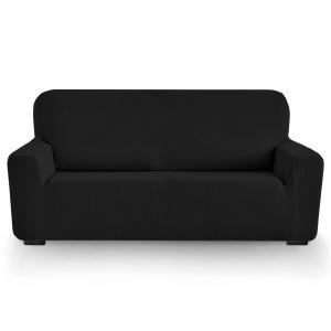Funda de sofá elástica negro 180 - 240 cm