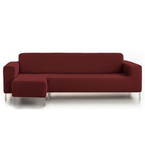 Funda de sofá elástica  rojo chaiselongue largo izquierda