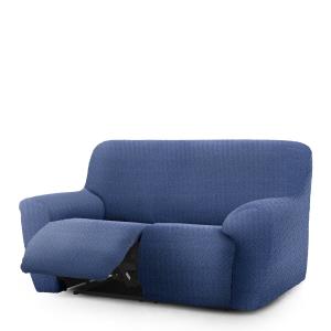 Funda de sofá relax extensible 2 plazas bielástica azul 150…