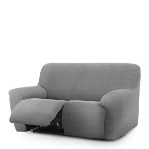 Funda de sofá relax extensible 2 plazas bielástica gris 150…