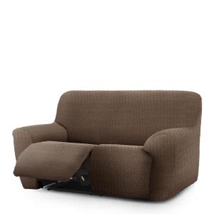 Funda de sofá relax extensible 2 plazas bielástica marrón 1…