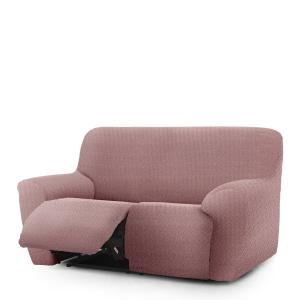 Funda de sofá relax extensible 2 plazas bielástica rosa 150…