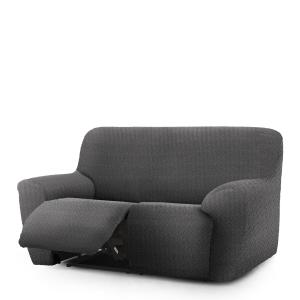 Funda de sofá relax extensible 2 plazas gris oscuro 150 - 2…