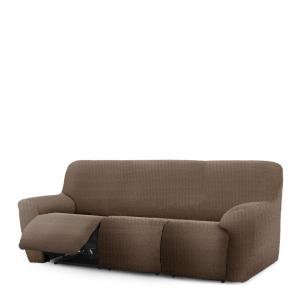 Funda de sofá relax extensible 3 plazas x 3 marrón 200 - 26…