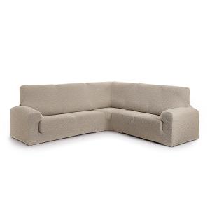 Funda de sofá rinconera 3 1 elástica beige 450 cm