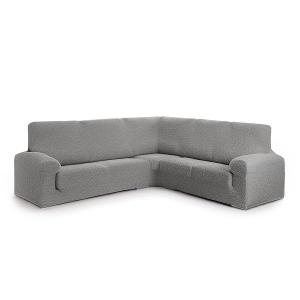 Funda de sofá rinconera 3 1 elástica gris claro 450 cm