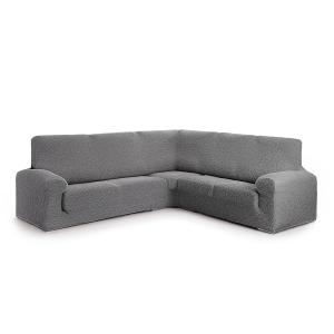 Funda de sofá rinconera 3 1 elástica gris oscuro 450 cm