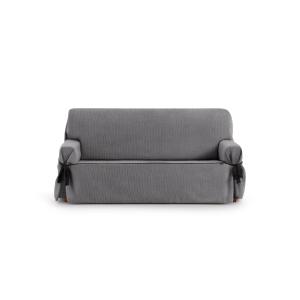 Funda de sofá tres plazas con lazos gris oscuro 180 - 230 c…