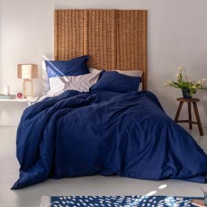 Funda nórdica 100% algodón azul marino 155x220 cm (cama 80/…