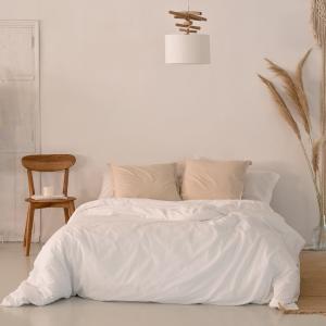 Funda nórdica 100% algodón blanco 140x200 cm (cama 80)