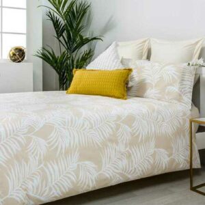 Funda nórdica 100% algodón orgánico beige 150x220 cm cama 9…